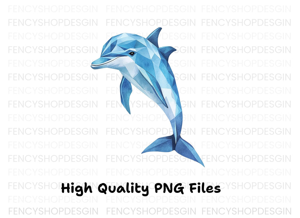 Geometric Dolphin Clipart Bundle