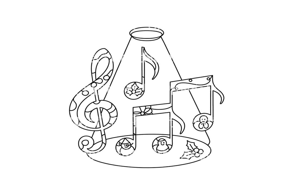 Festive Christmas Music Coloring Books