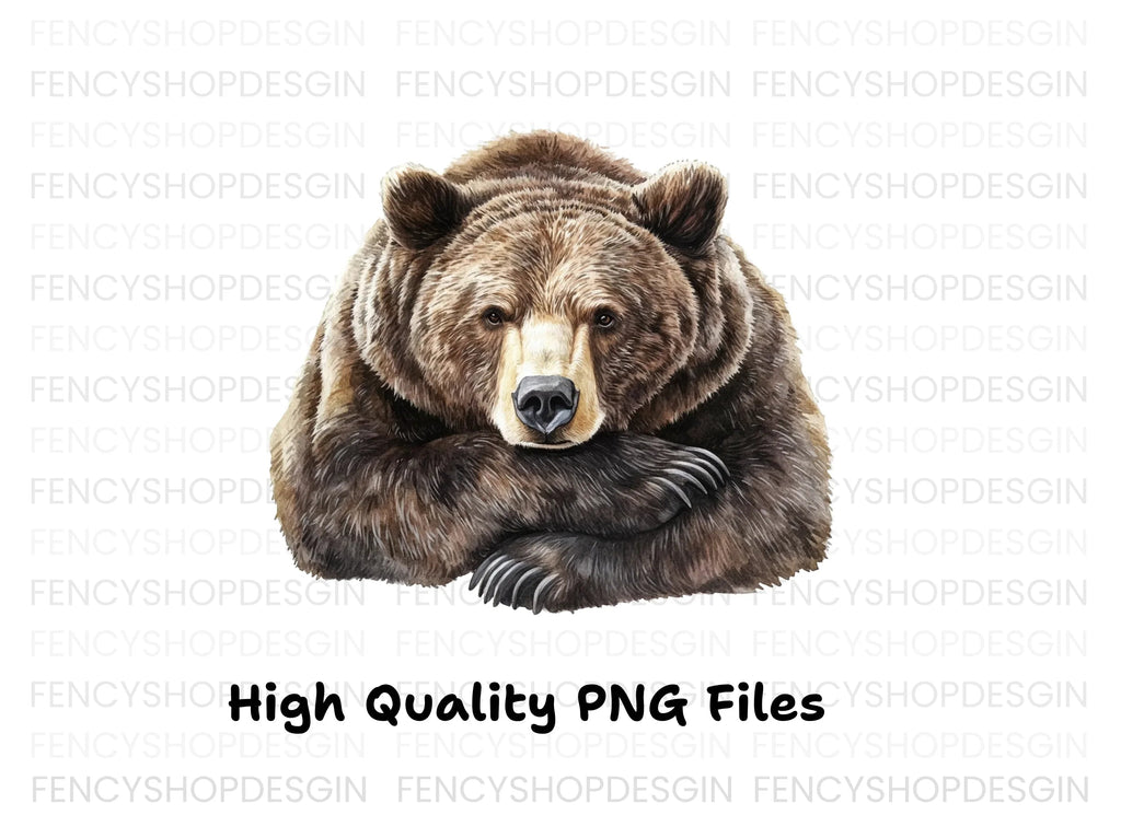 Grizzly Bear Majestic Brown Clipart Bundle
