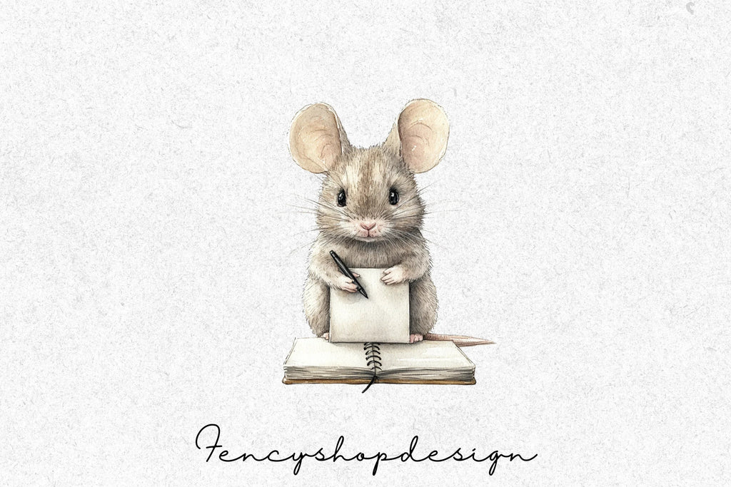 Adorable Mice Learning Clipart Bundle