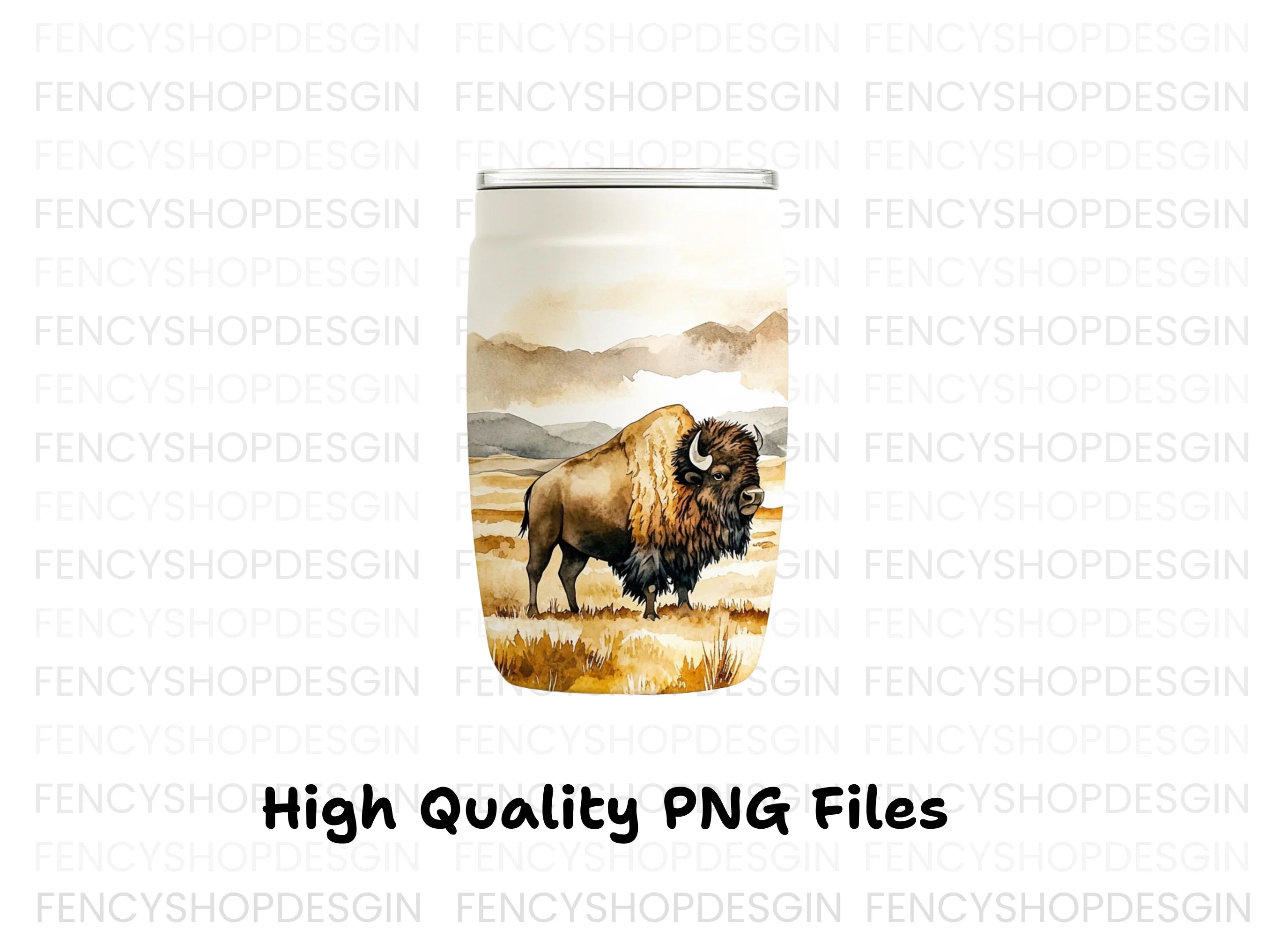 Bison Tumbler Clipart Bundle