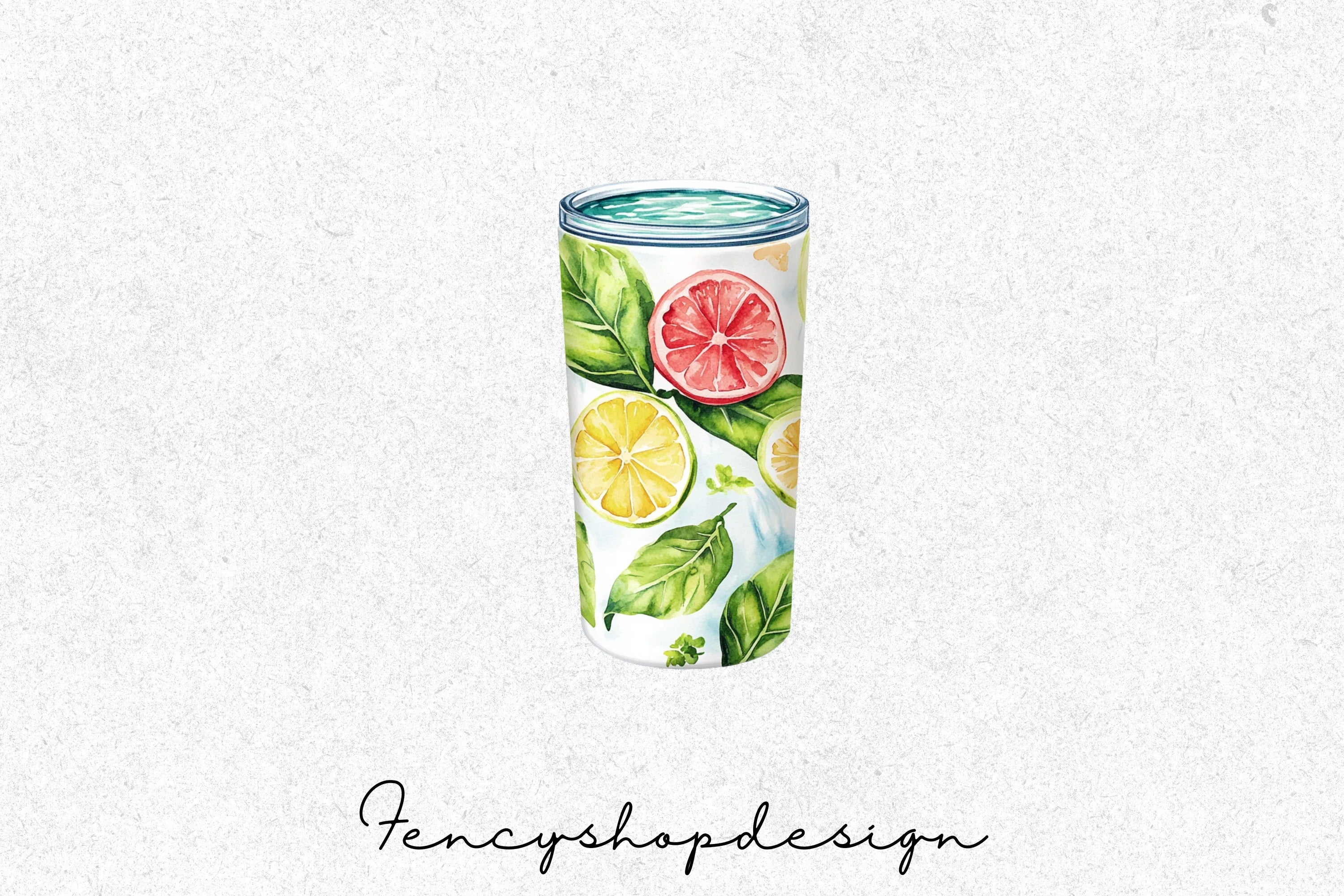Tropical Summer Tumbler Clipart Bundle