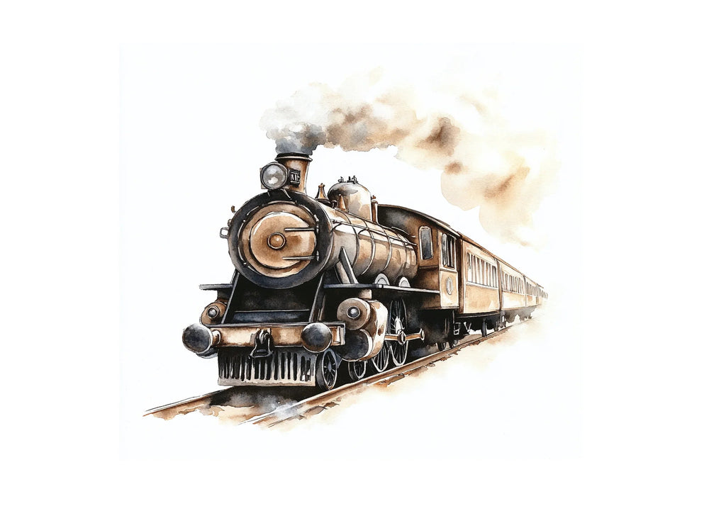 Historic Steam Train Clipart Bundle