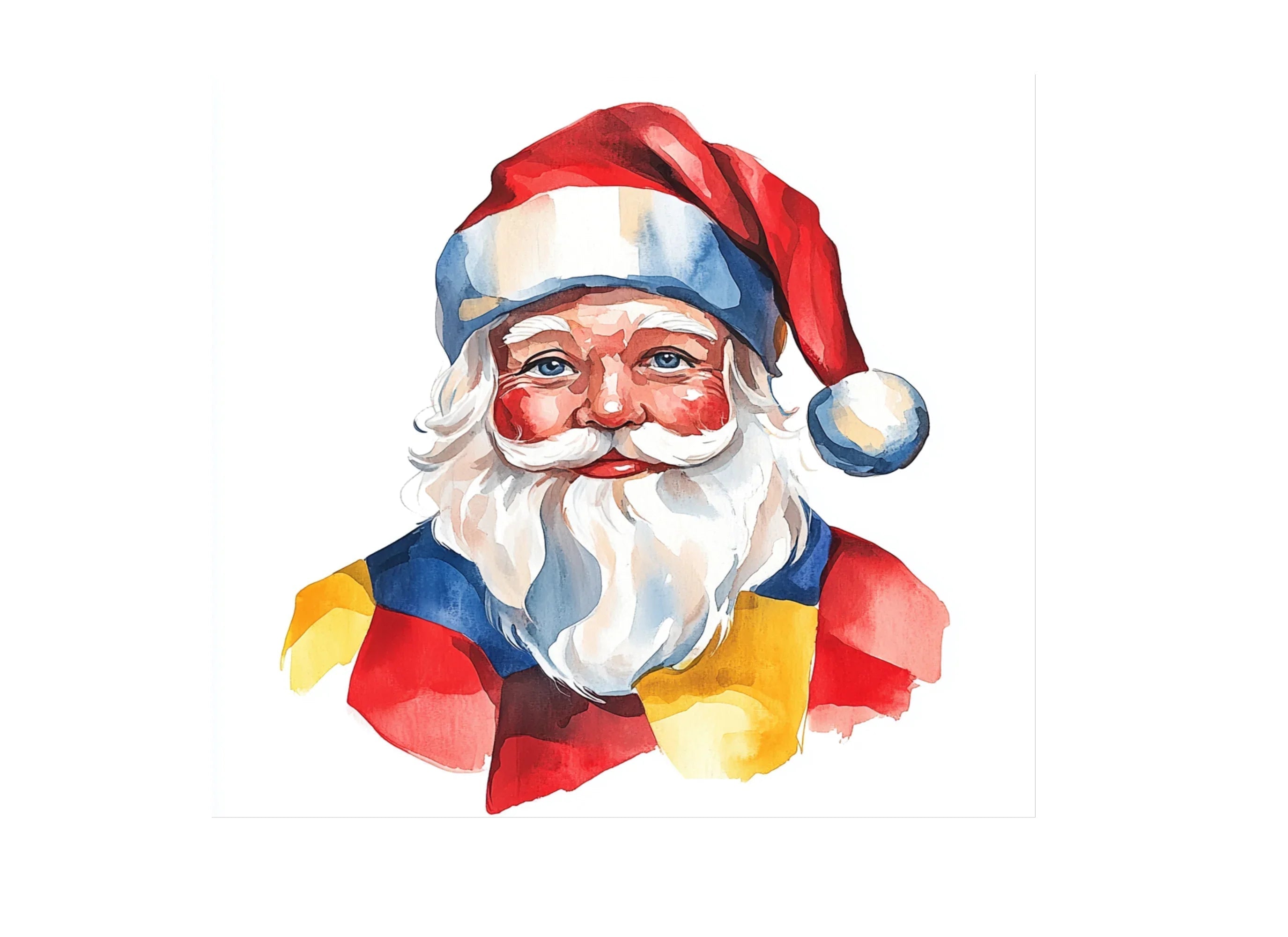 Abstract Santa Clipart Bundle