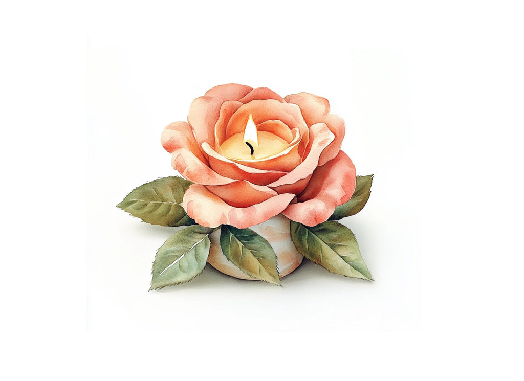 Candle Rose Clipart Bundle