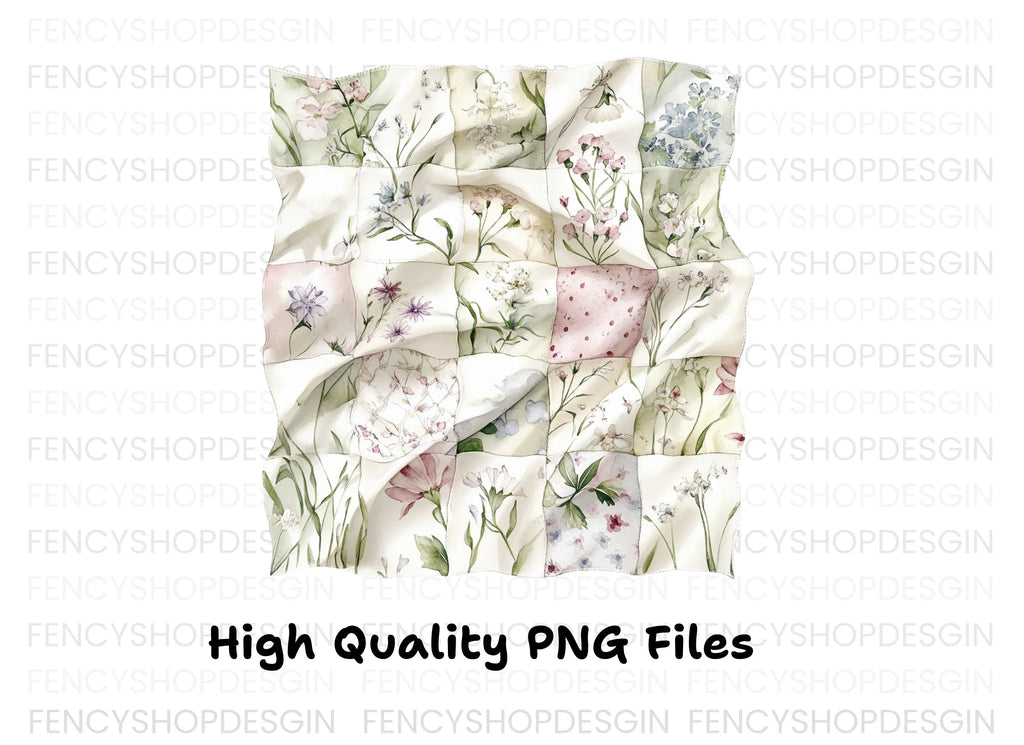 Floral Quilt Clipart Bundle