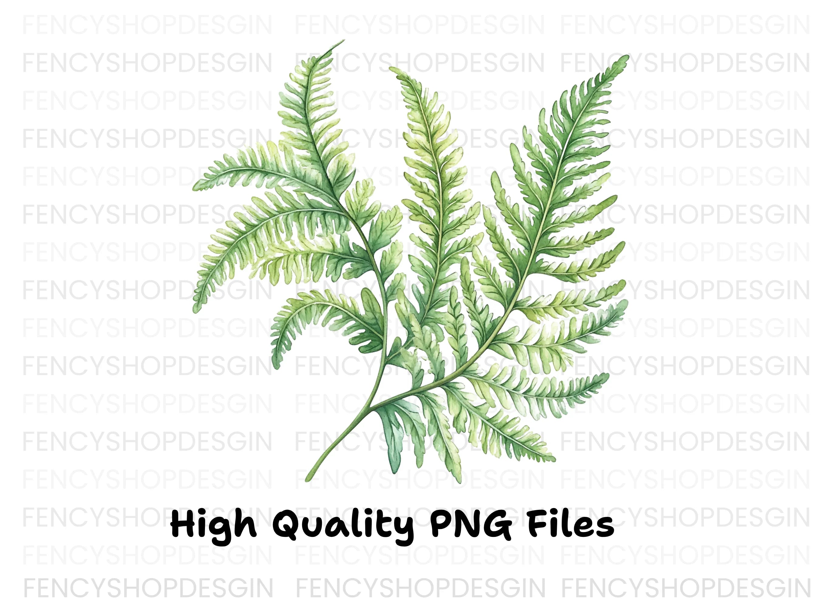 Fern Leaf Clipart Bundle