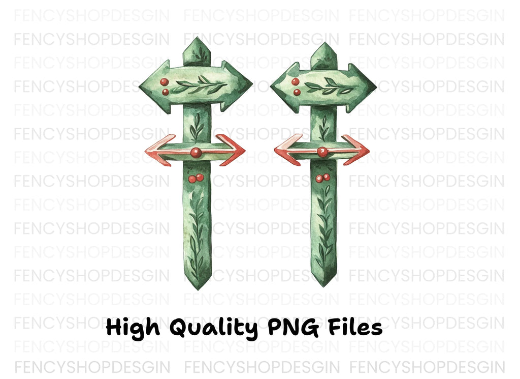 Holiday Arrow Signs Clipart Bundle
