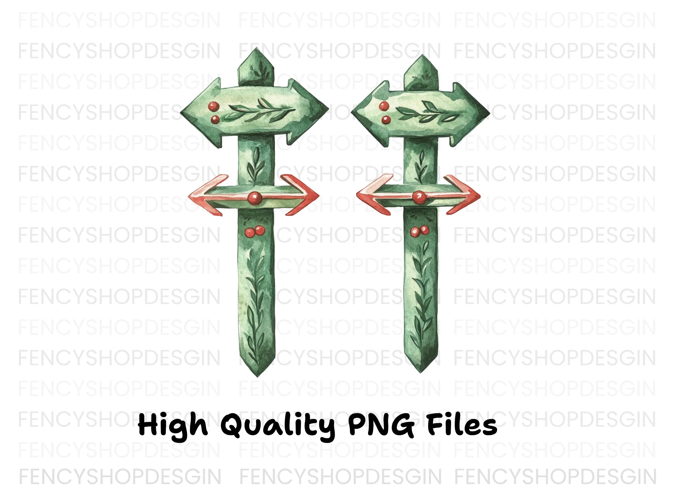 Holiday Arrow Signs Clipart Bundle
