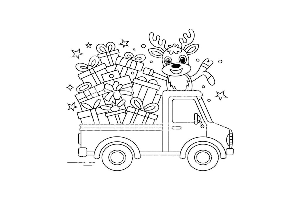Christmas Reindeer Delivery Coloring Books
