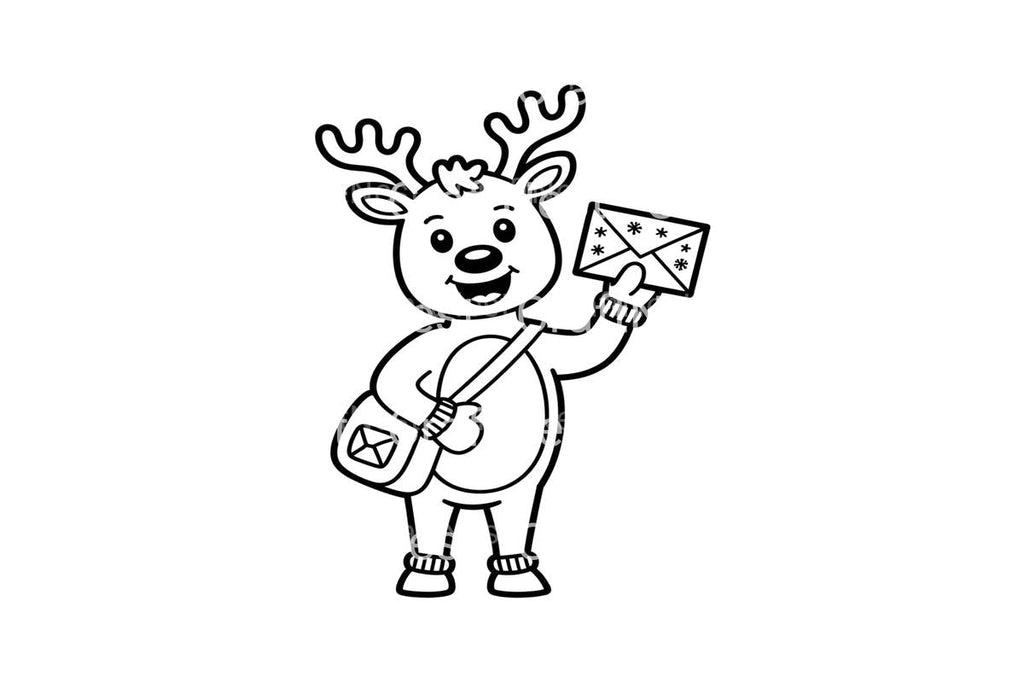 Reindeer Mail Carrier Coloring Books
