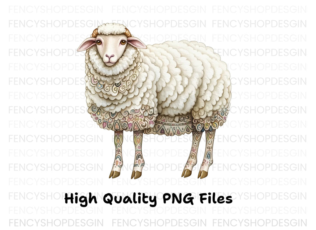 Decorative Sheep Clipart Bundle