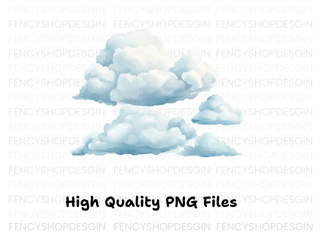 Soft Clouds Clipart Bundle