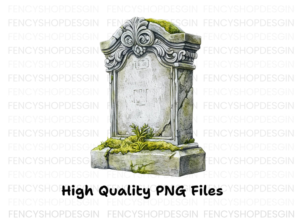 Vintage Gravestones Clipart Bundle