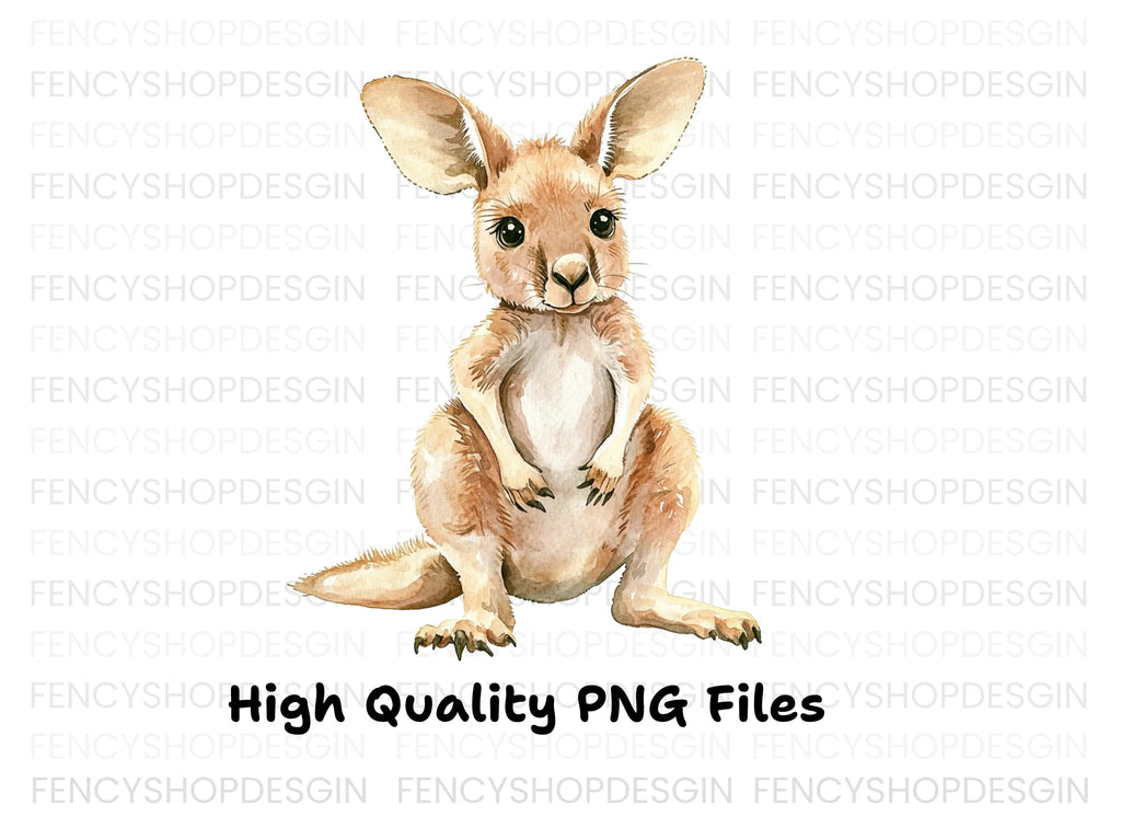 Adorable Baby Kangaroo Clipart Bundle