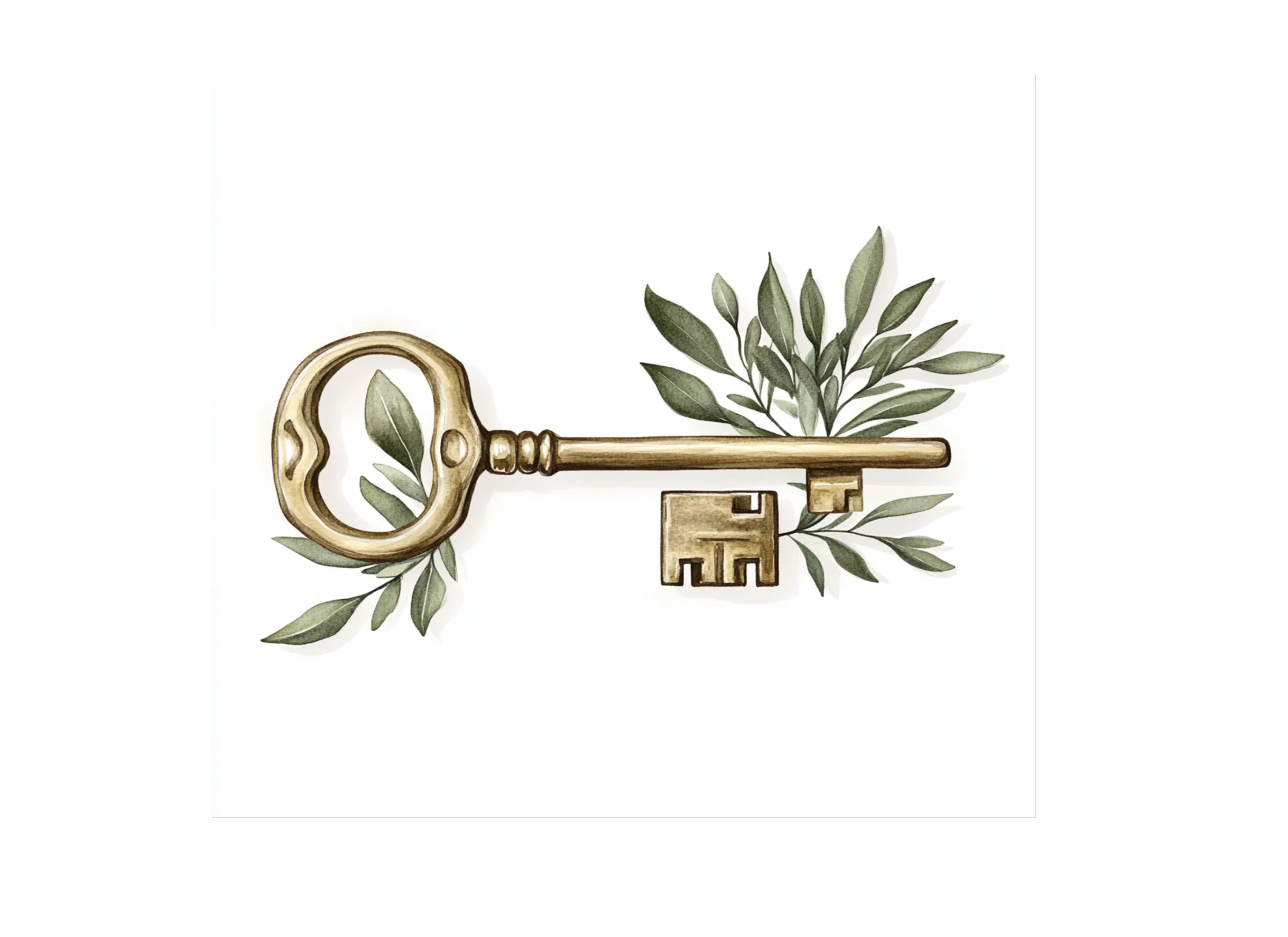 Olive Branch Keys Clipart Bundle