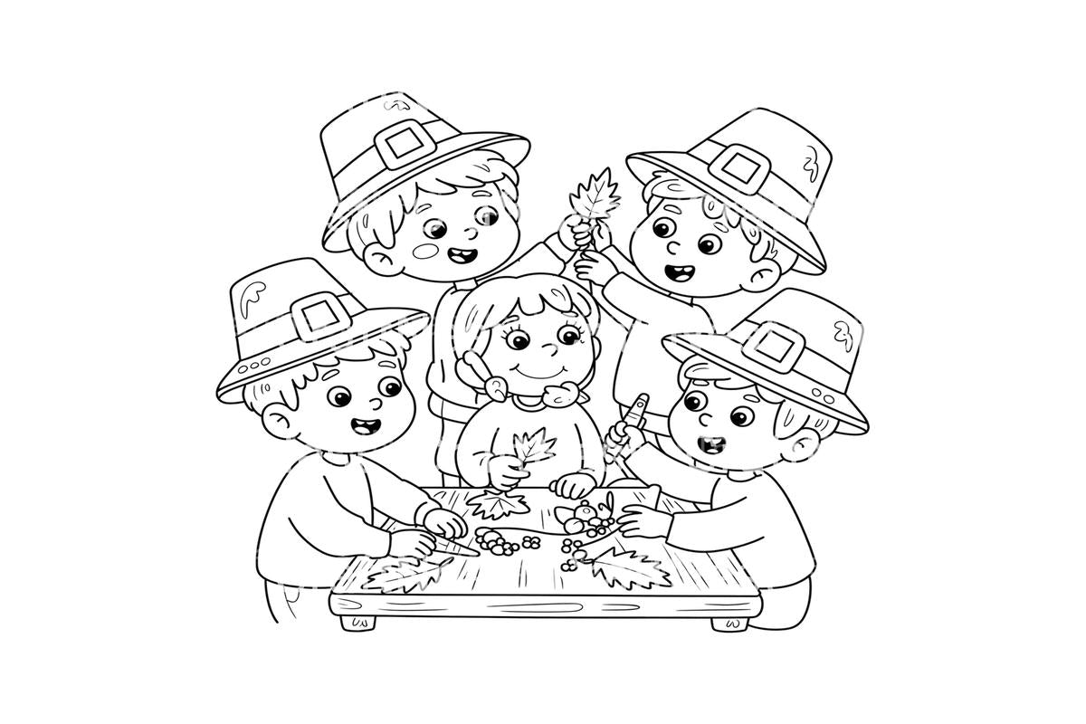 Harvest Festival Thanksgiving Coloring Books