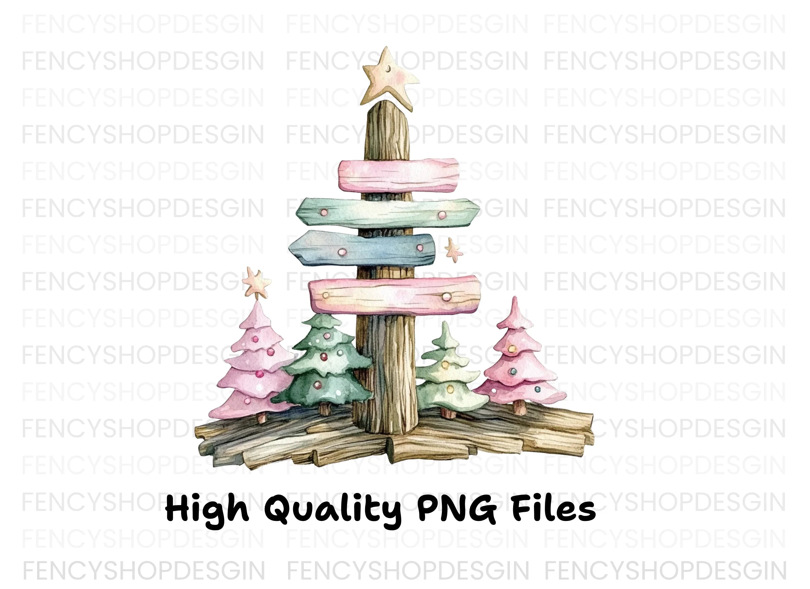 Christmas Tree Clipart Bundle