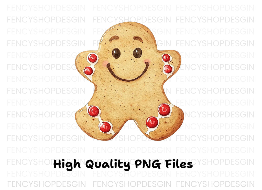 Smiling Gingerbread Man Clipart Bundle