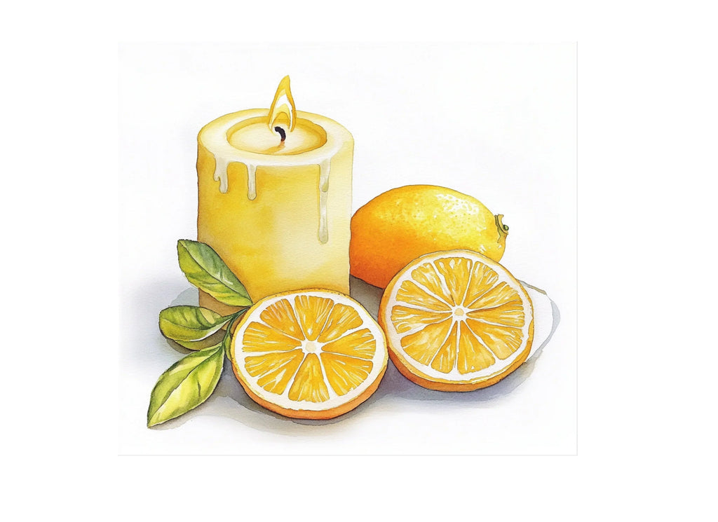 Lemon Scented Candle Clipart Bundle
