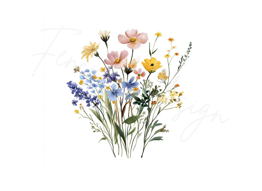Wildflower Bouquets Clipart Bundle