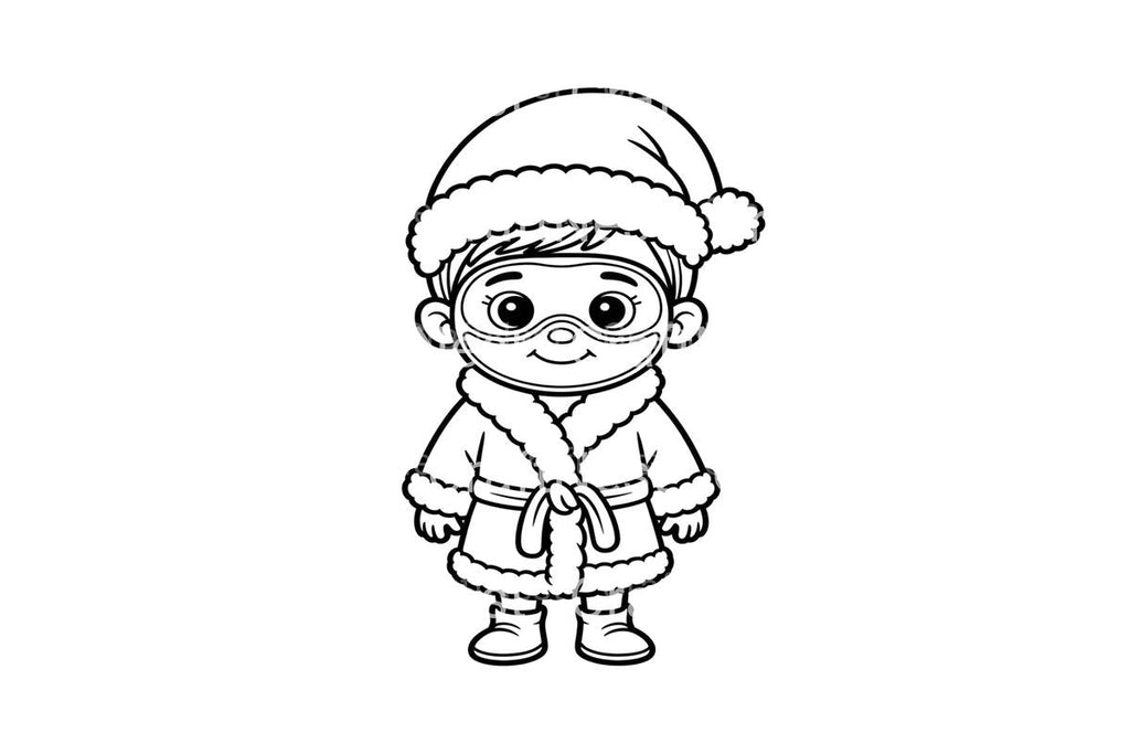 Christmas Santa BoyPlanner Coloring Books