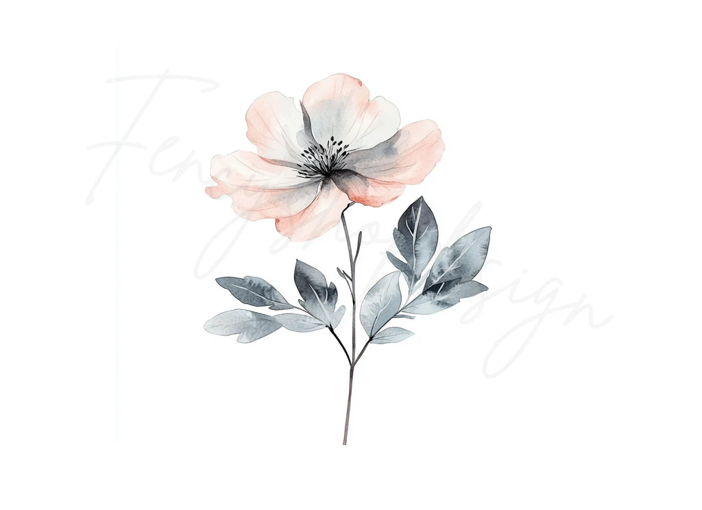 Elegant Pink Floral Clipart Bundle
