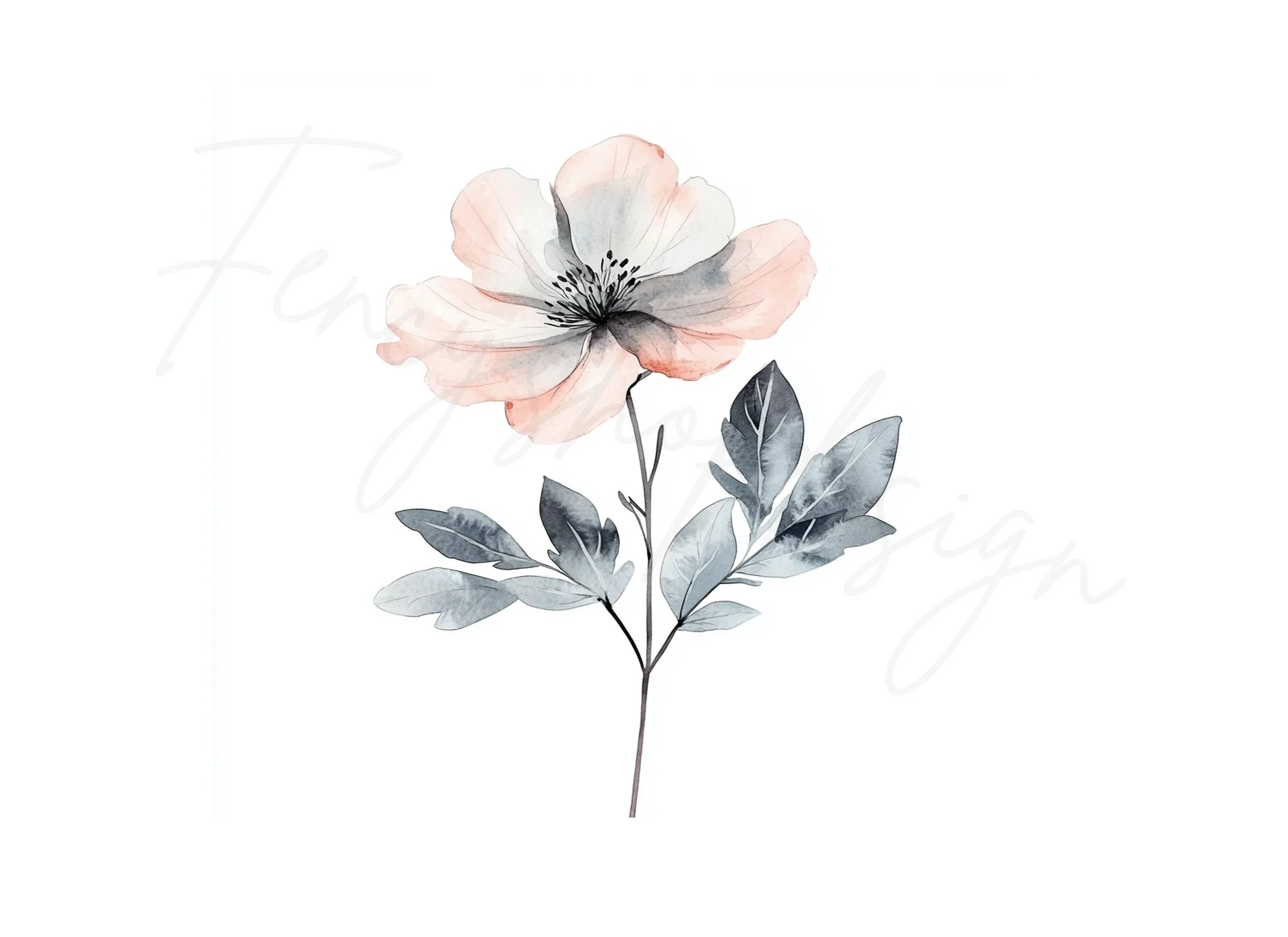 Elegant Pink Floral Clipart Bundle