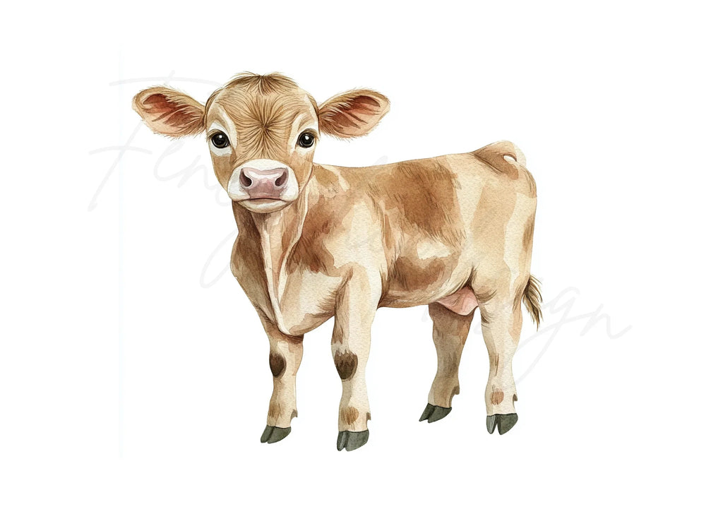 Cute Calf Clipart Bundle