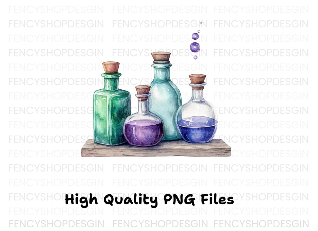 Potion Bottles Clipart Bundle