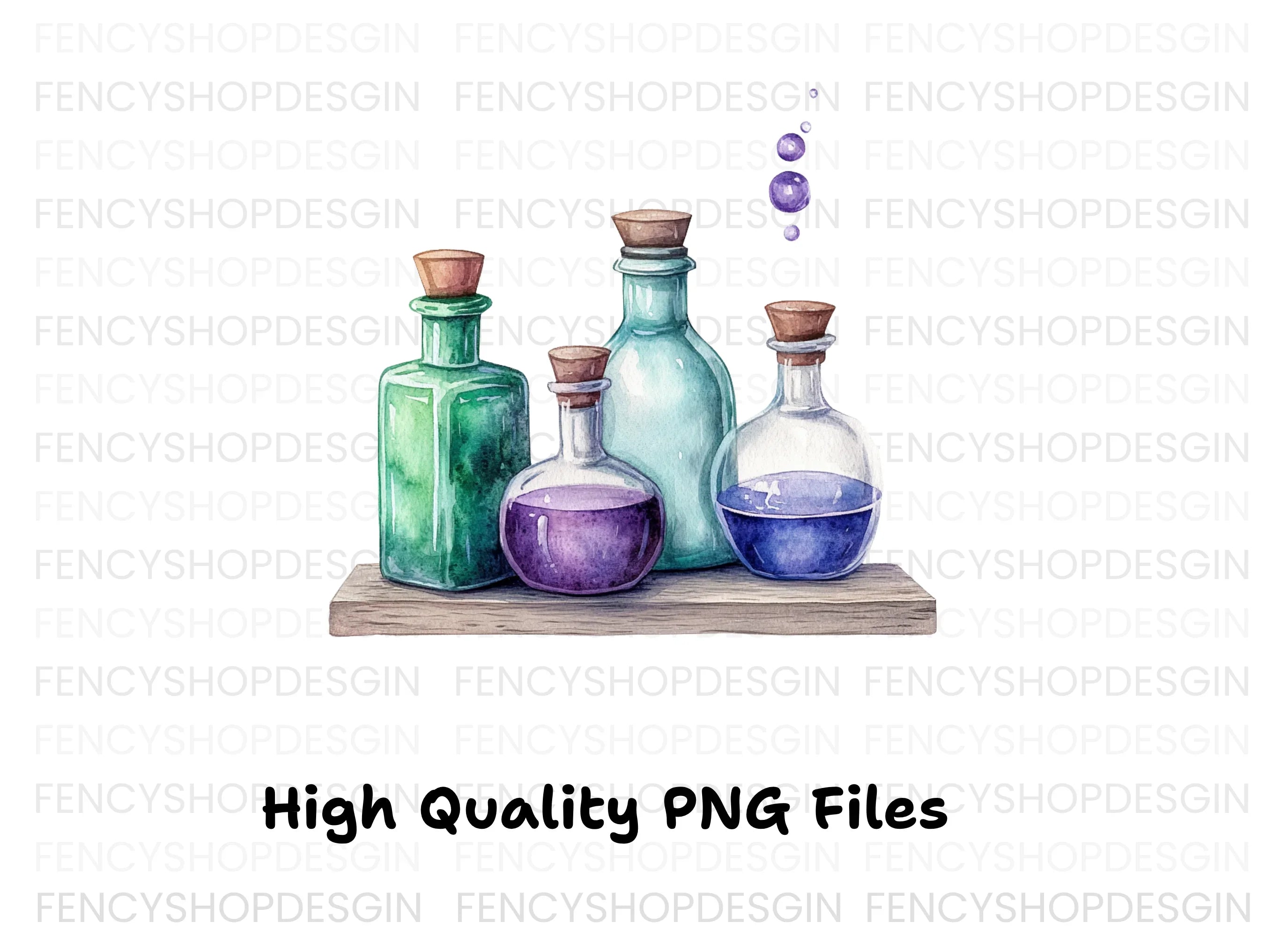 Potion Bottles Clipart Bundle