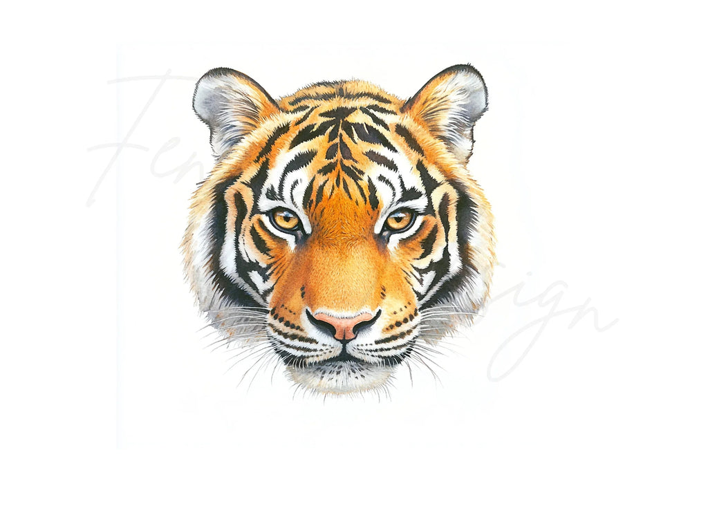Fierce Tiger Head Clipart Bundle