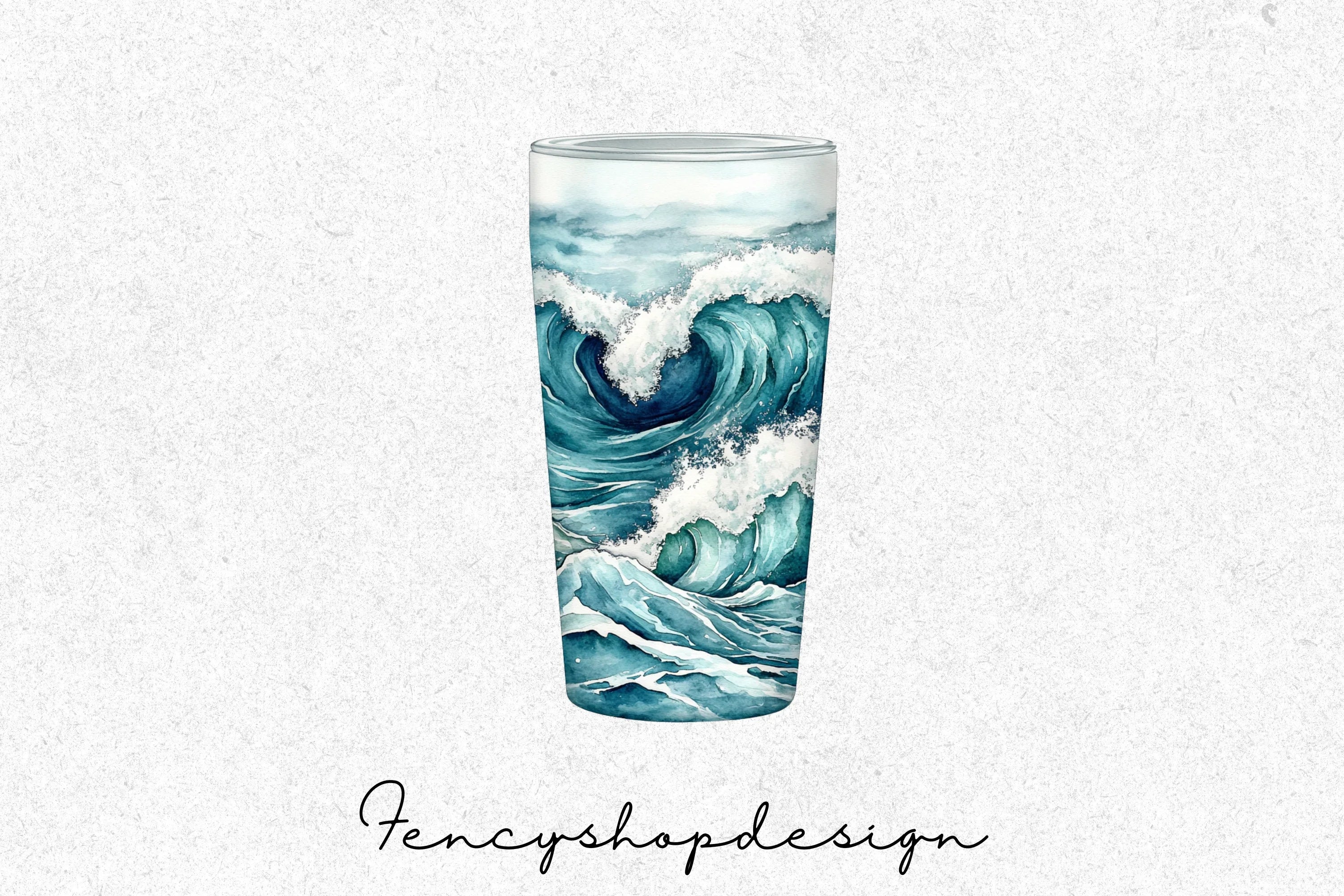 Ocean Wave Tumbler Clipart Bundle