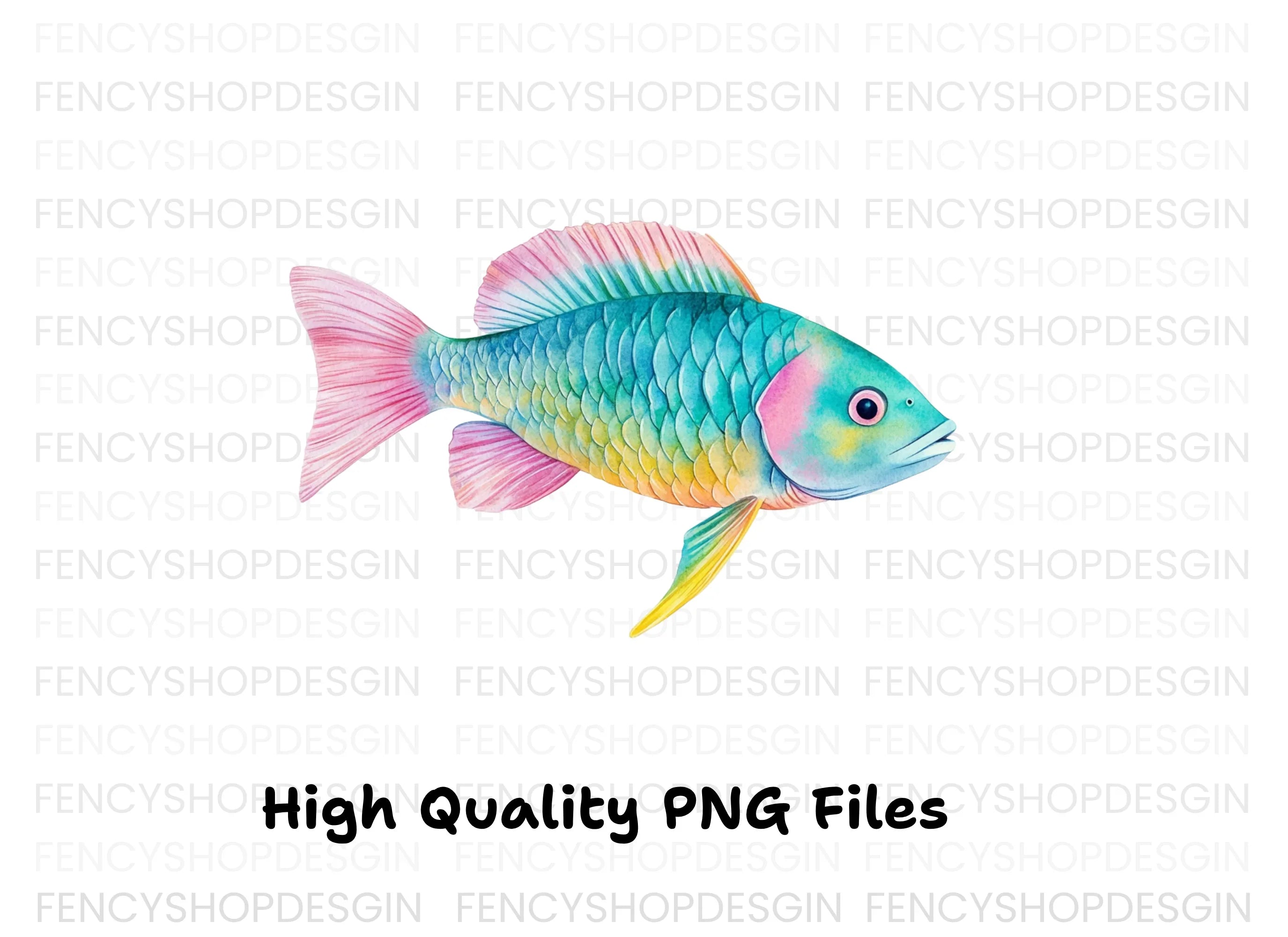 Pastel Fish Clipart Bundle
