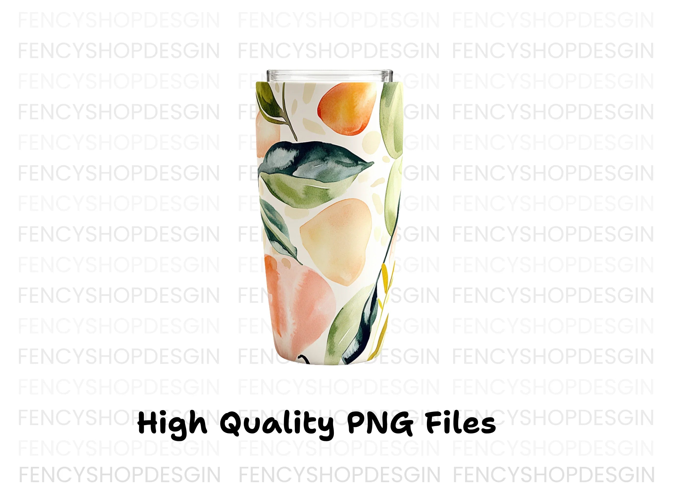 Fruit Leaf Tumbler Clipart Bundle