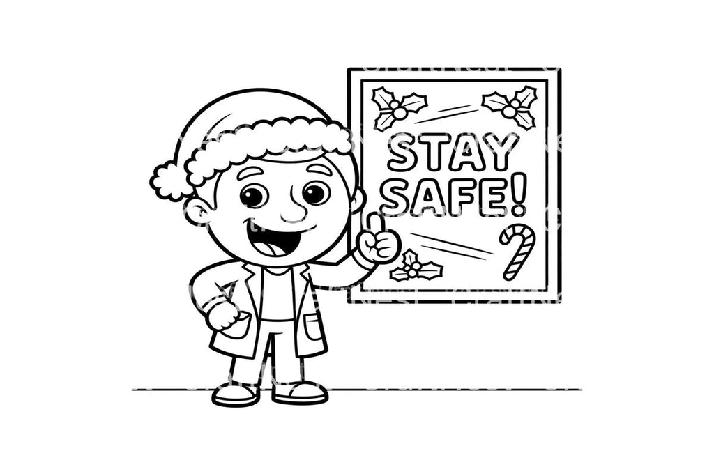 Christmas Stay Safe Scientist Coloring Books
