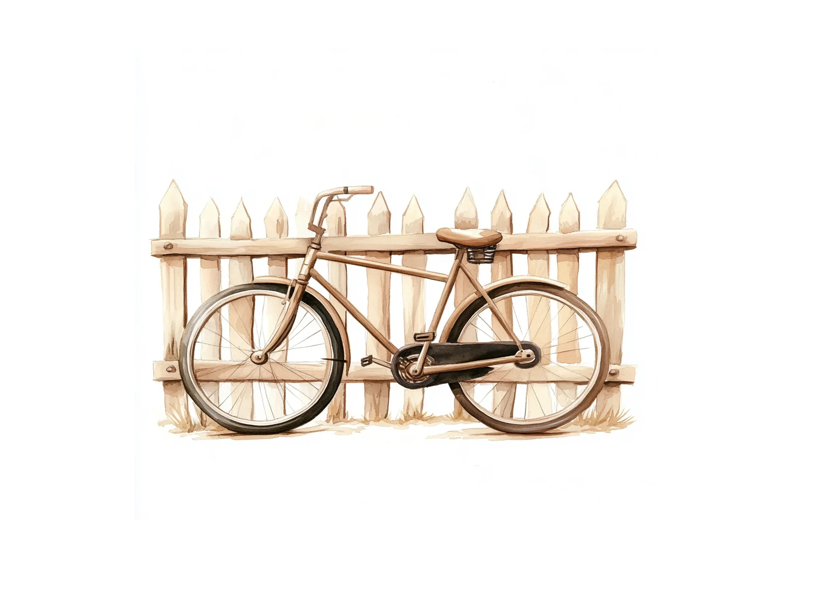 Rustic Bicycle Clipart Bundle