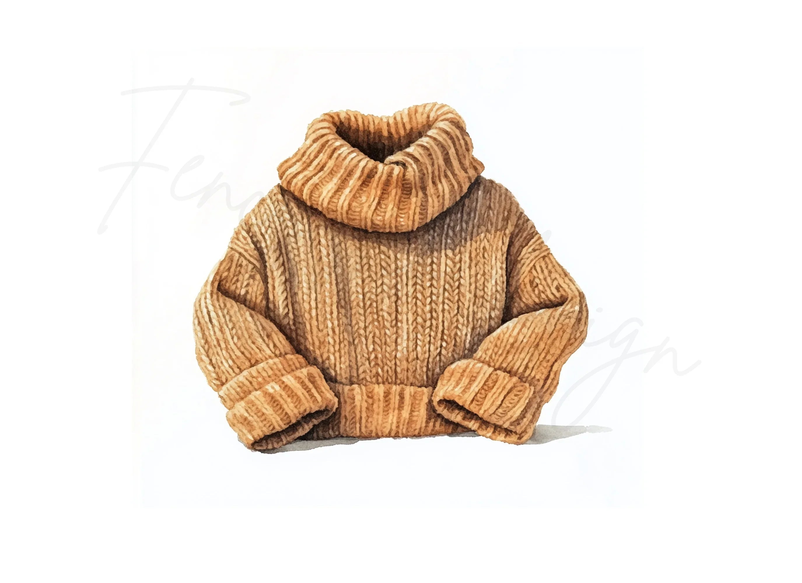 Cozy Knitted Sweaters Clipart Bundle
