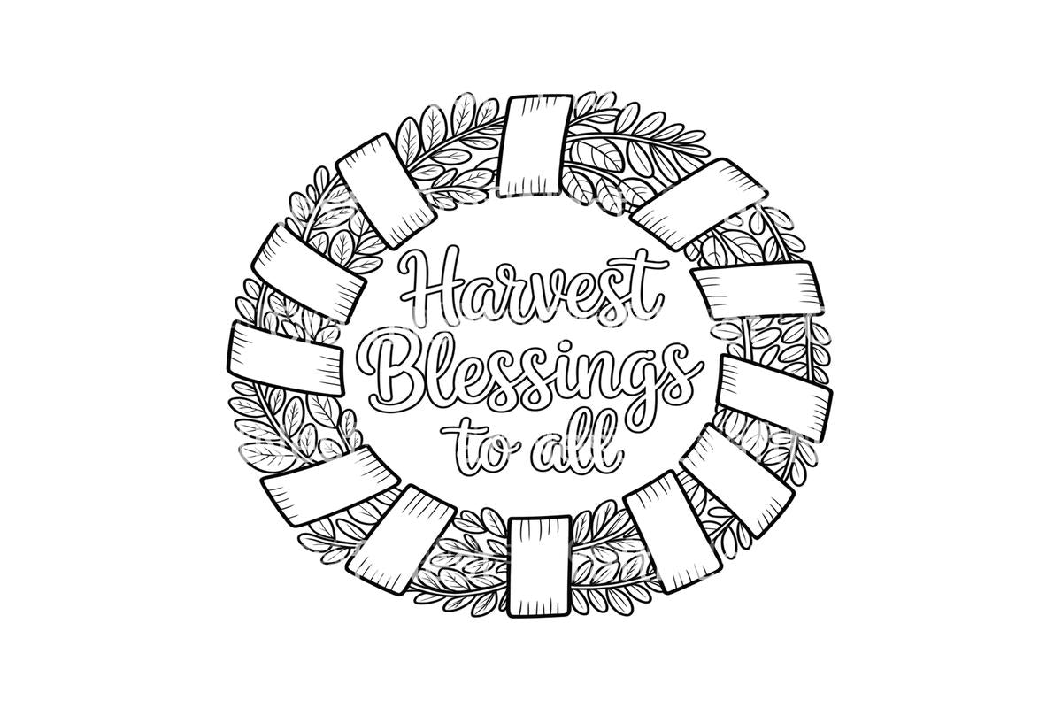 Thankful Wreath Coloring Books