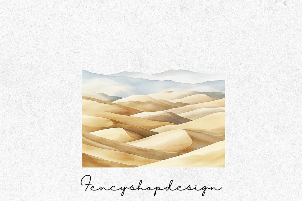 Desert Dunes and Beach Crab Clipart Bundle