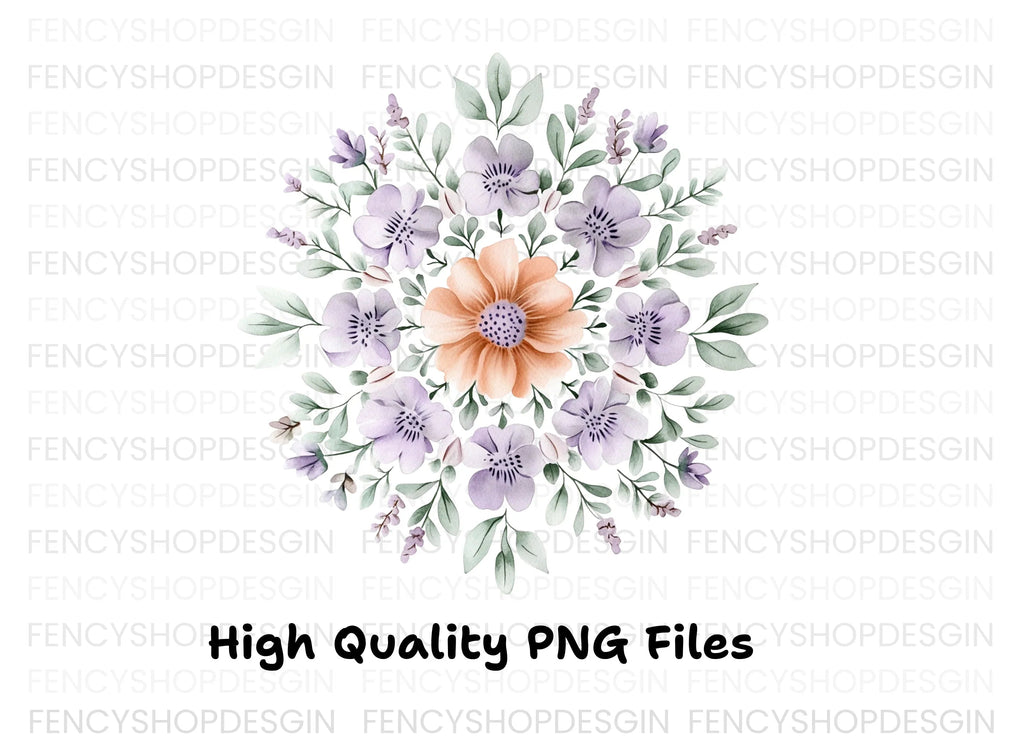 Floral Mandala Clipart Bundle
