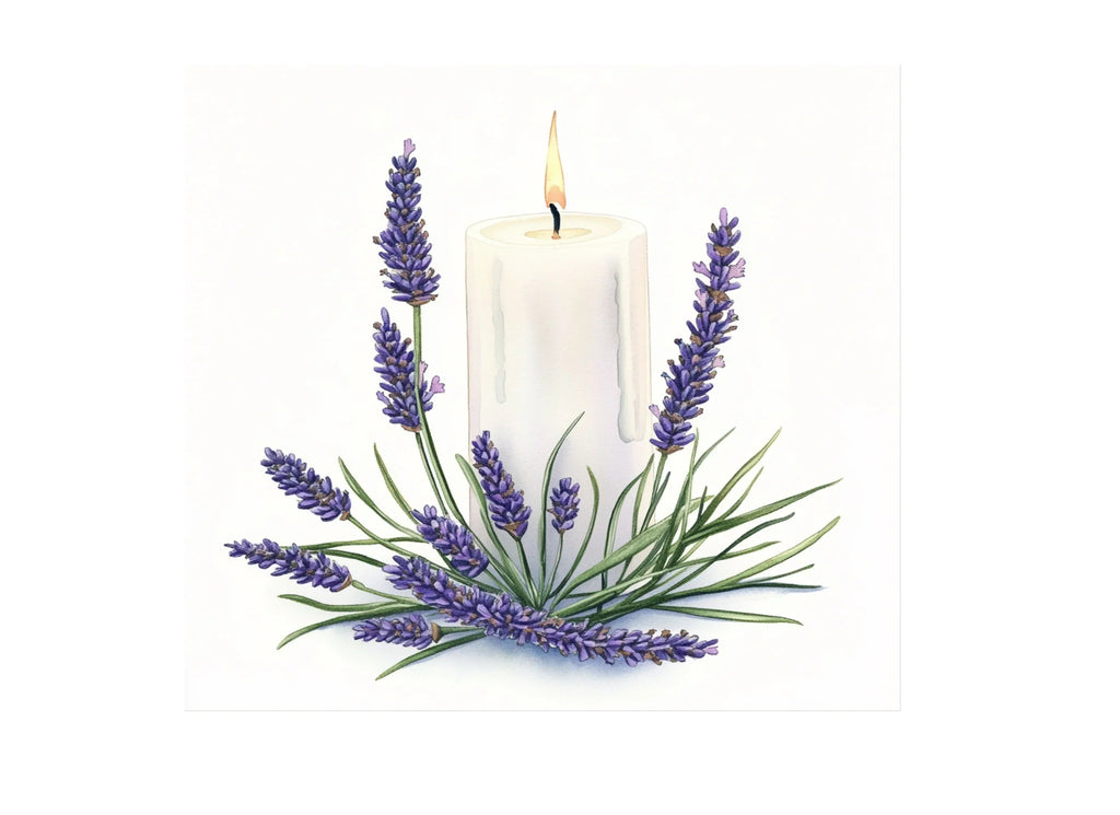Elegant Lavender Scented Candle Clipart Bundle