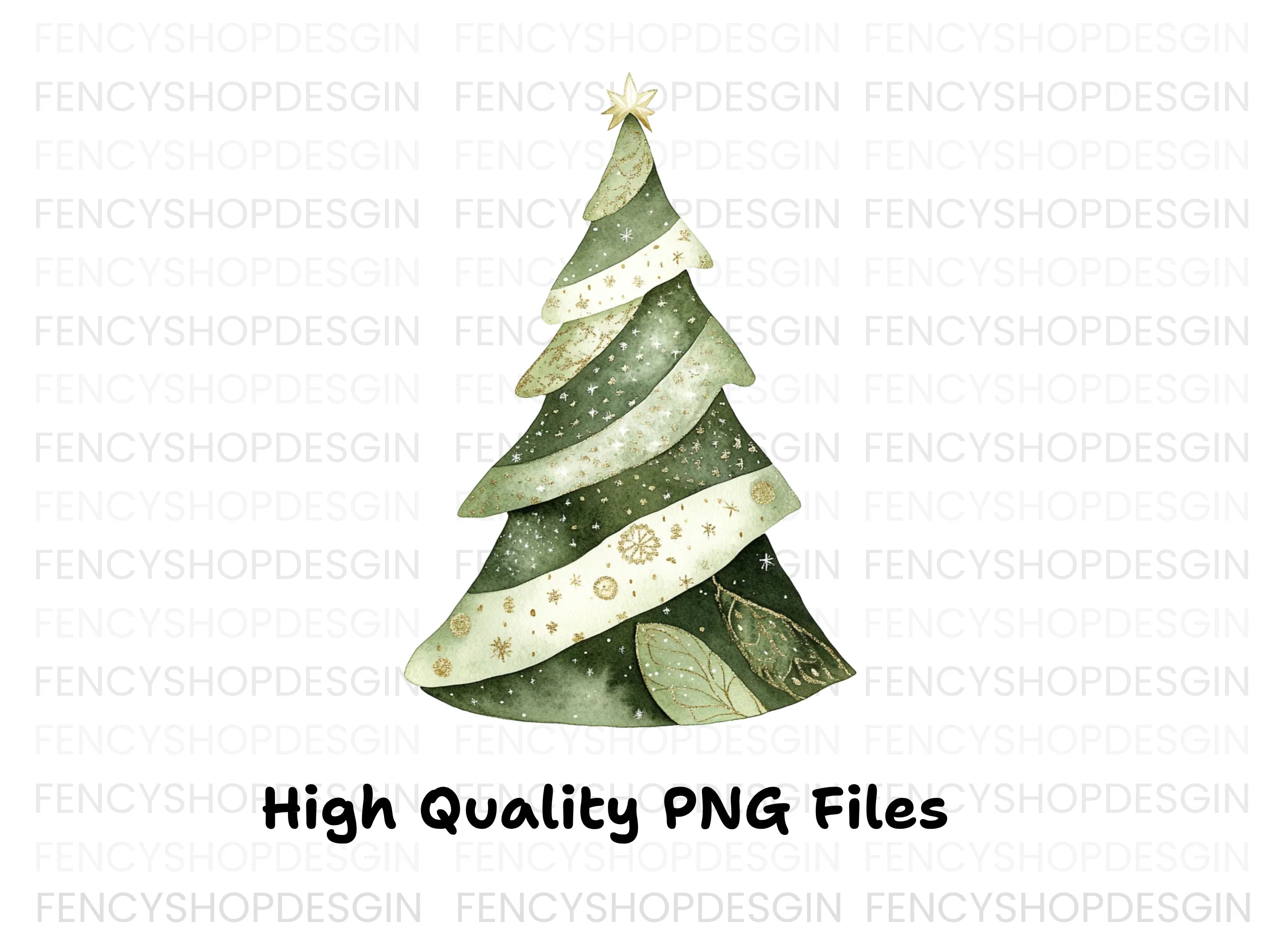 Christmas Tree Clipart Bundle