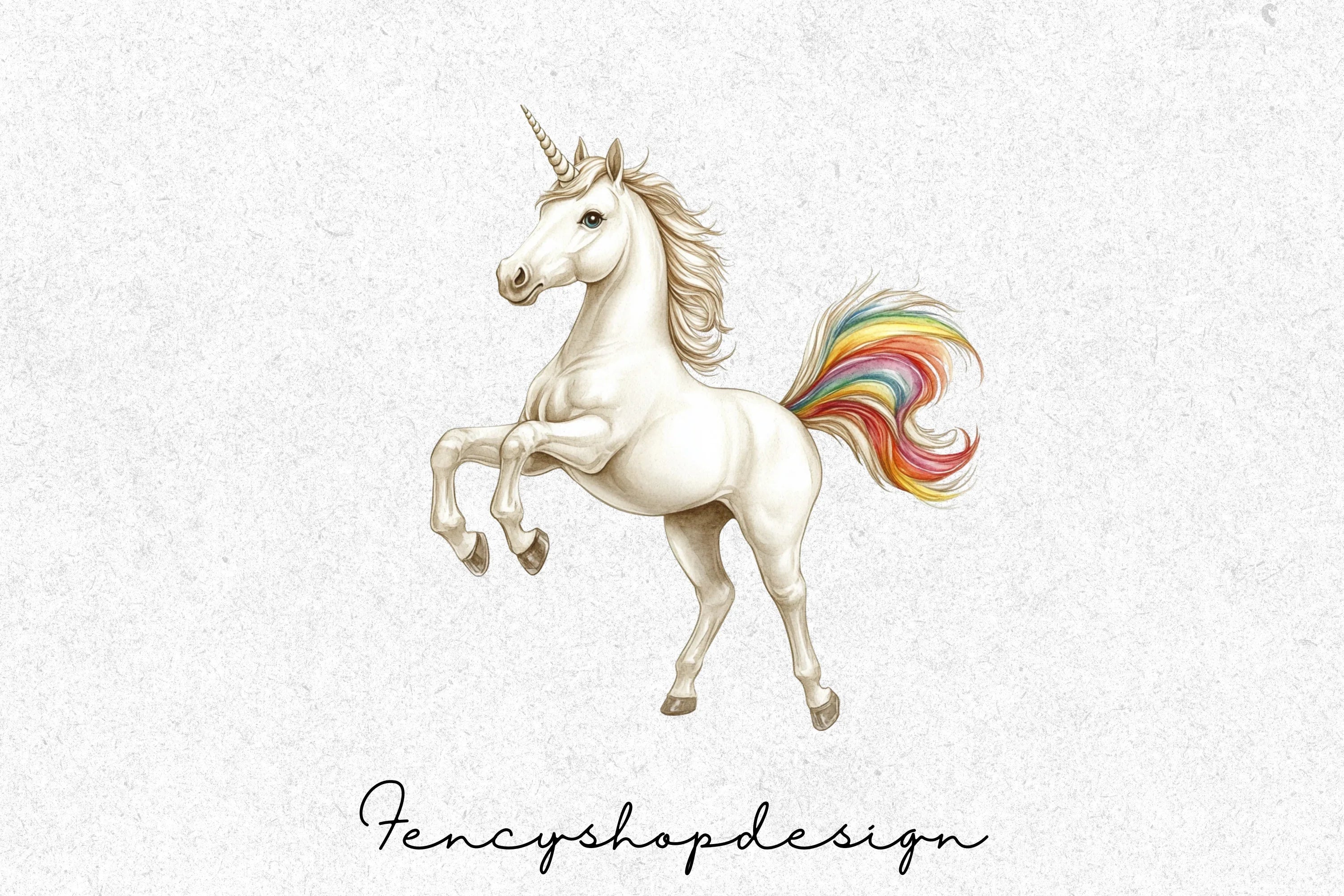 Magical Rainbow Unicorn Clipart Bundle