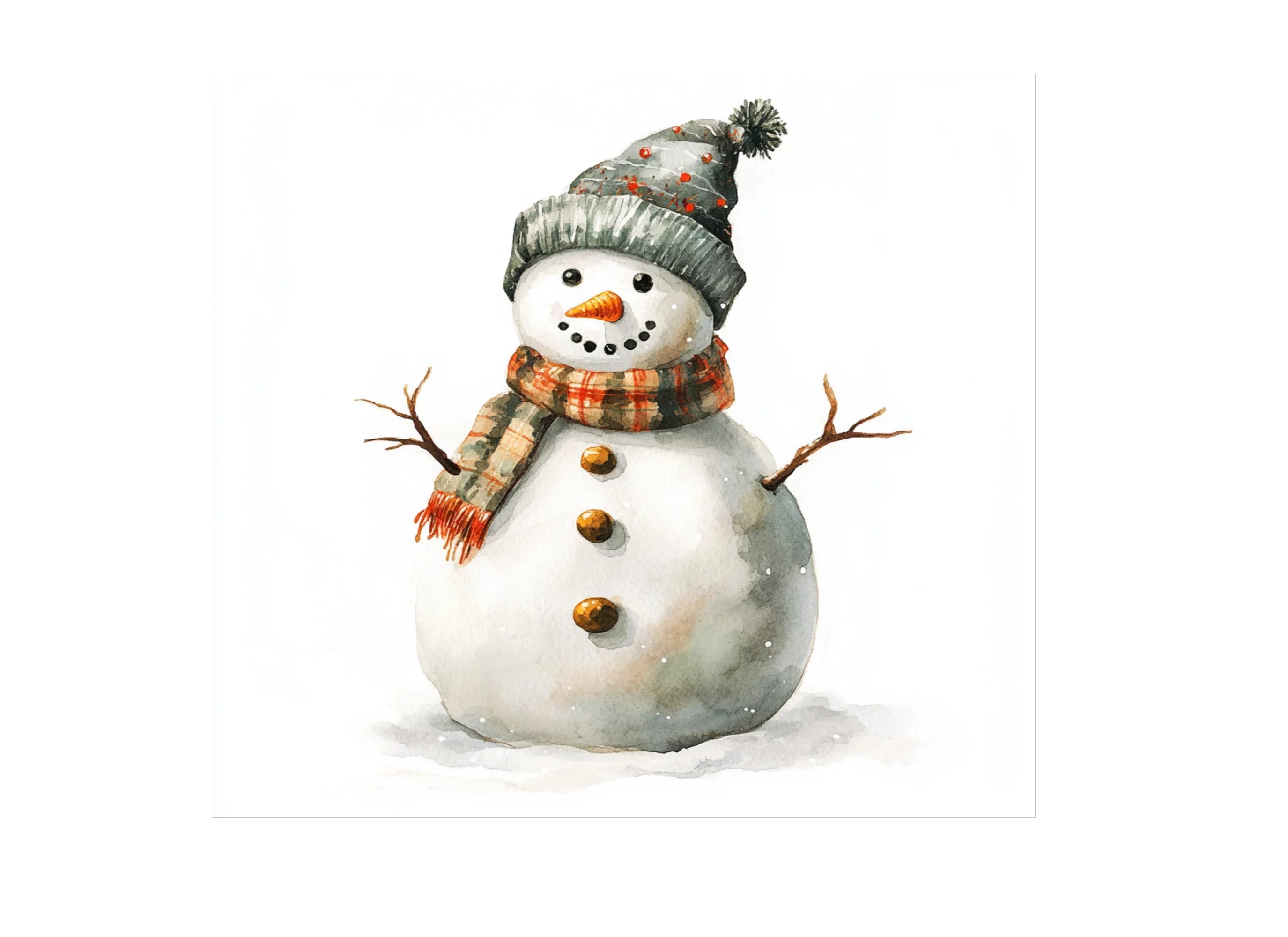 Festive Snowman Clipart Bundle