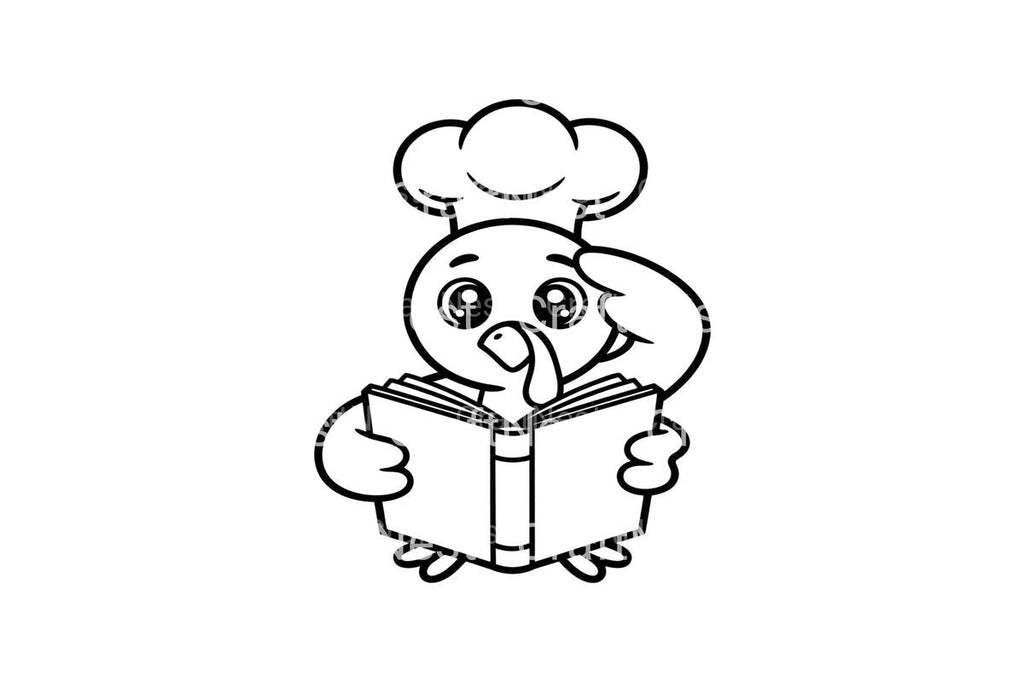 Chef Turkey Reading Planner Coloring Books