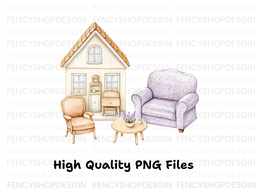 Cozy Home Decor Clipart Bundle