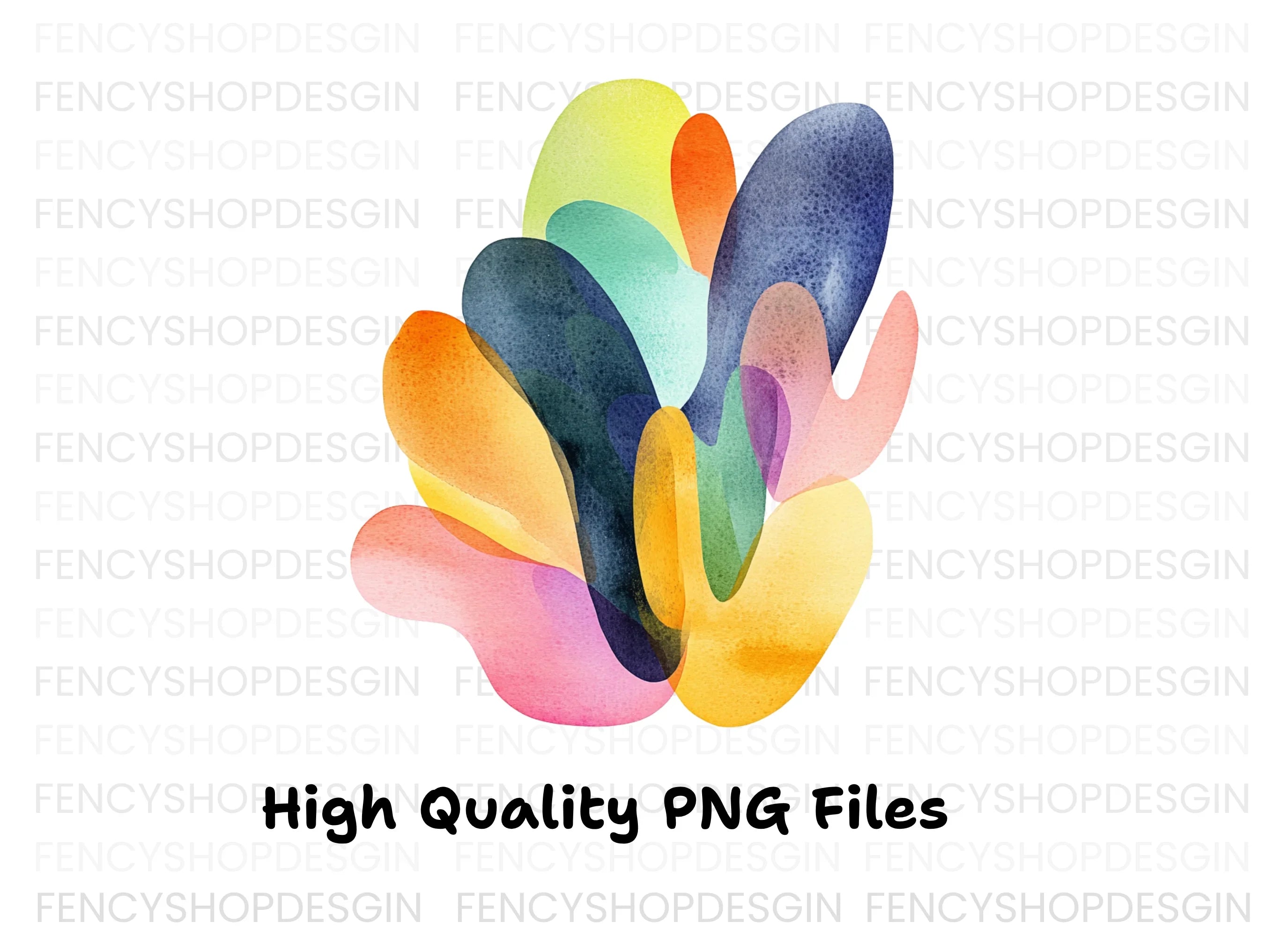 Colorful Abstract Blob Clipart Bundle