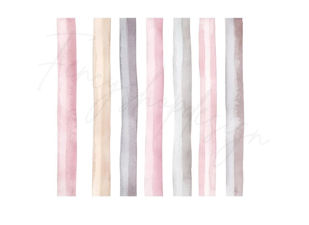Pastel Stripes Background Clipart Bundle