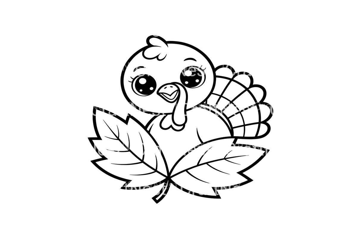 Cute Thanksgiving Turkey Coloring Books